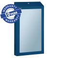 "Two-in-one" MERIDA STELLA BLUE LINE SLIM COMBO MEGA folded paper towel dispenser with the SuperMirror-type steel mirror, blue